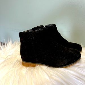 Black Faux Suede Ankle Boots